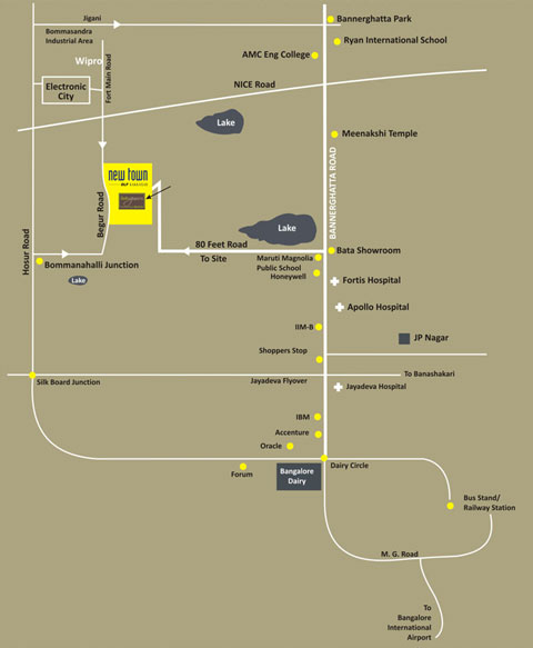 Bella Greens Location map