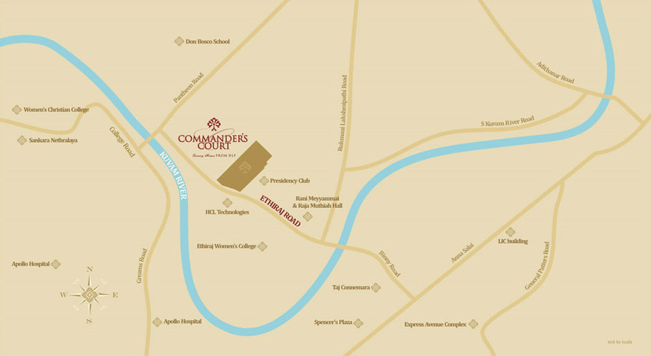 Commander's Court - Location Map