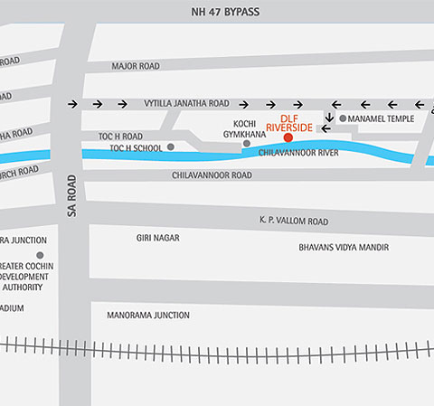 DLF Riverside - Location Map