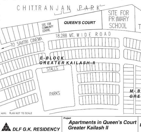 DLF Queens Court - Location Map