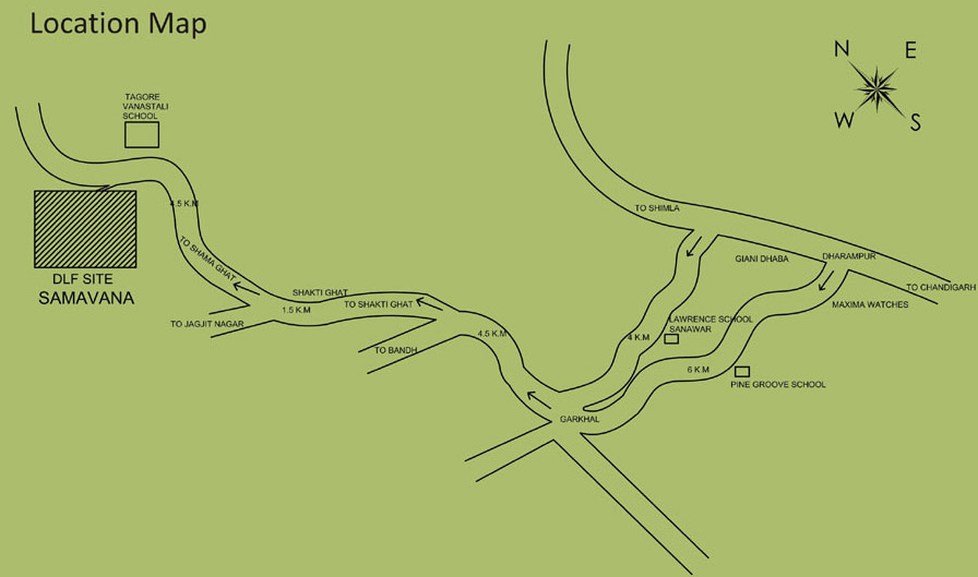 DLF Samavana - Location Map