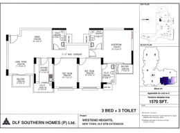 DLF Westend Heights - Floor Plan 1570 sq.ft